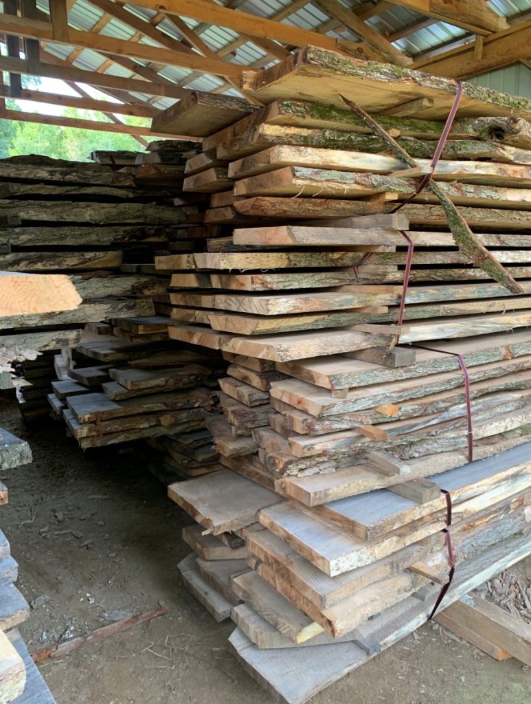 More stacks in the air drying shed